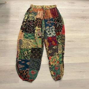 Hippie forever women’s patchwork pants one size 100% cotton